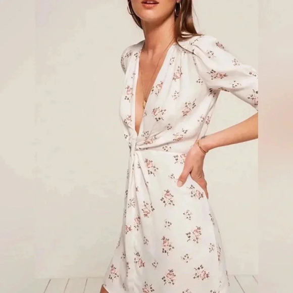 Reformation Aster Floral Dress Sz 2 - Picture 10 of 10